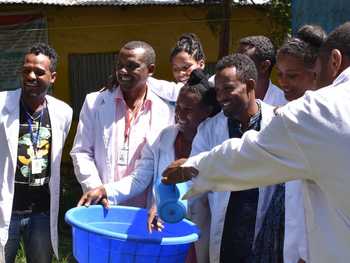 Health workers in Ethiopia