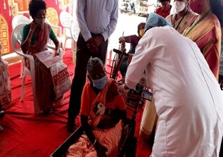 COVID-19 vaccination activity at Hyderabad, Telangana state. credit: Lepra