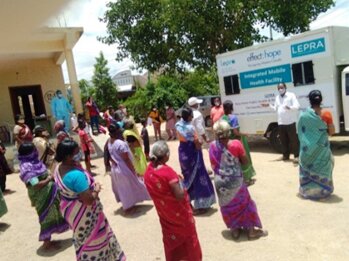 COVID-19 Awareness Raising programme, community orientation, India. credit: Lepra COVID-19 Awareness Raising programme, community orientation, India. credit: Lepra