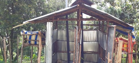 NALA designed latrines with a rain harvesting system and odour preventing mechanism NALA designed latrines with a rain harvesting system and odour preventing mechanism